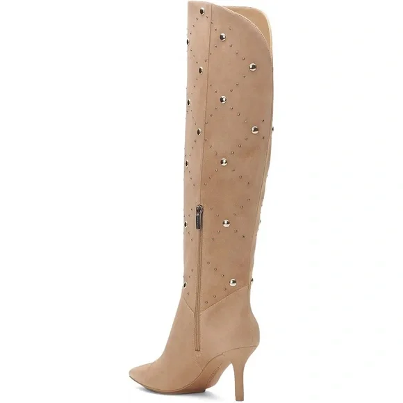 NWT Vince Camuto Suede Fimulie over the Studded Knee Boots Size 6.5 - Picture 6 of 11